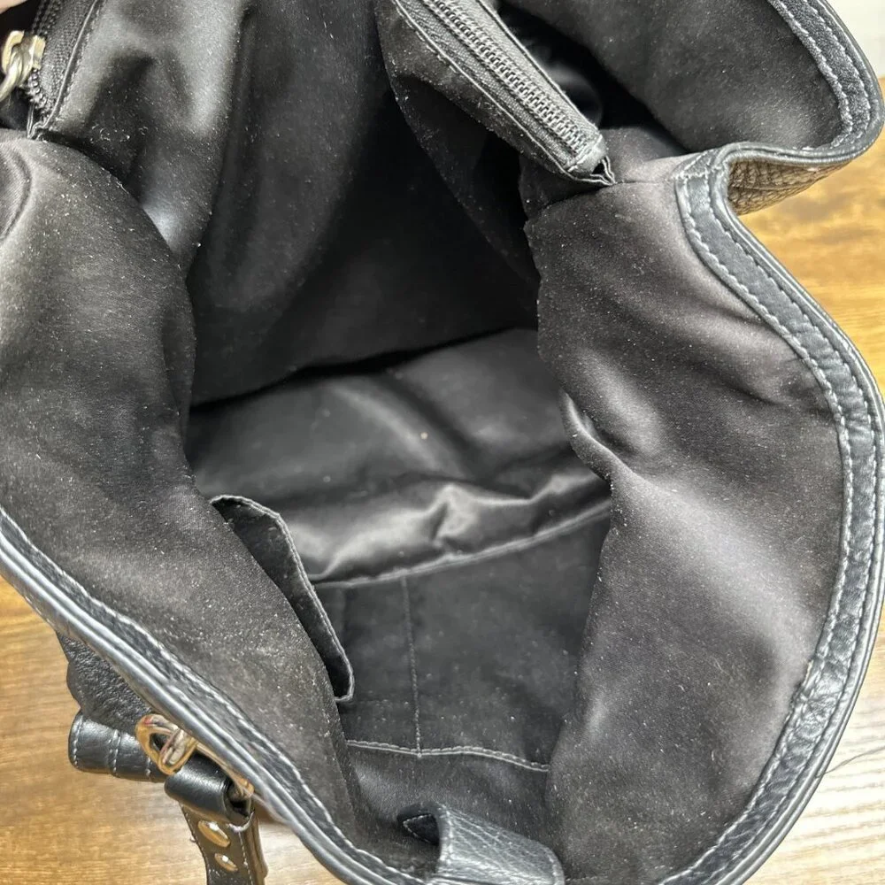 COACH F19264 Penelope Black Pebbled Leather Tote Bag Purse Shoulder Handbag - Picture 11 of 13